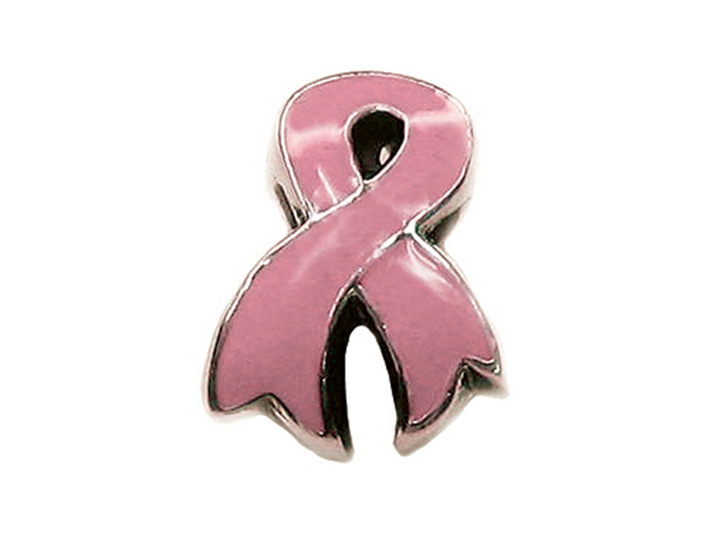 Zable Sterling Silver Awareness Ribbon Pink Bead / Charm