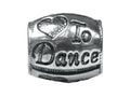 Zable Sterling Silver I Heart To Dance Compatible Bead / Charm