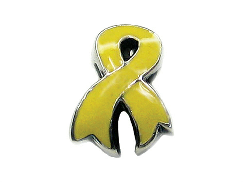 Zable Sterling Silver Awareness Ribbon Yellow Bead / Charm