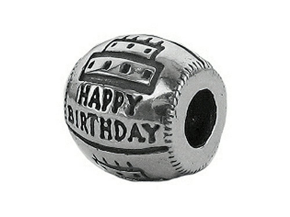Zable Sterling Silver Happy Birthday Bead / Charm