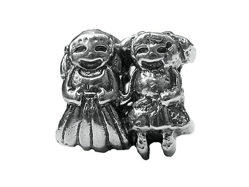 Zable Sterling Silver Girl-Girl Bead / Charm