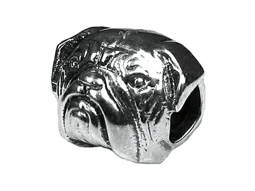 Zable Sterling Silver Bulldog Compatible Bead / Charm