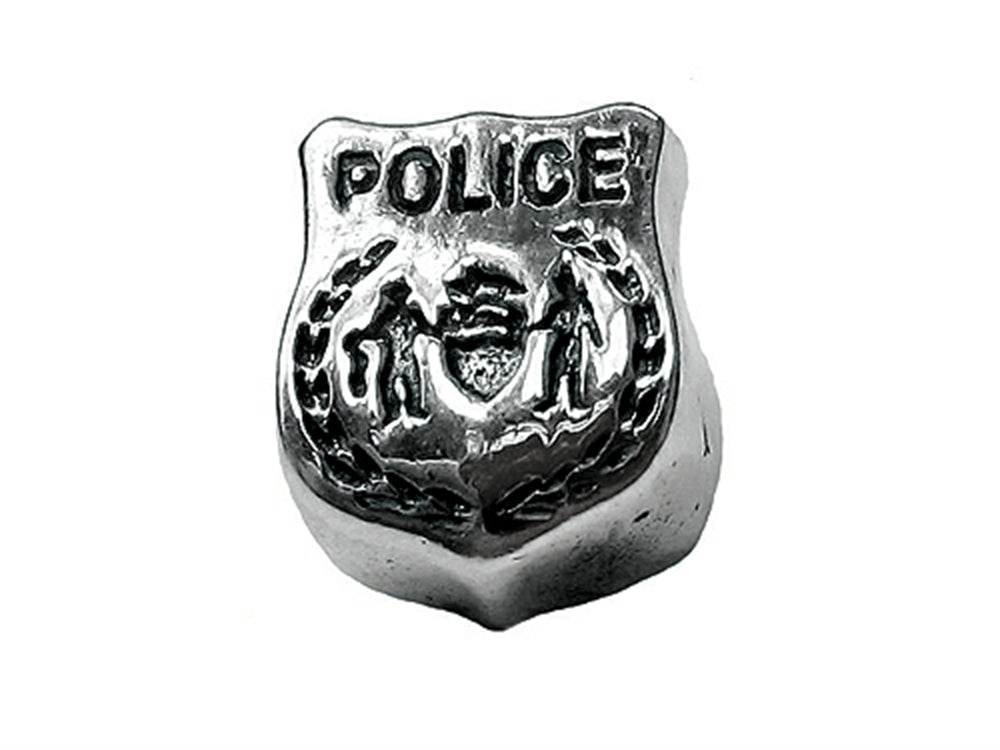Zable Sterling Silver Police Badge Bead / Charm