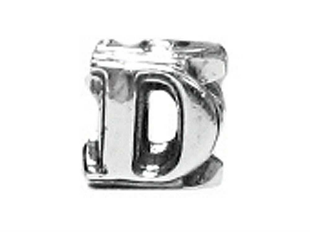 Zable Sterling Silver Open Initial D Compatible Bead / Charm