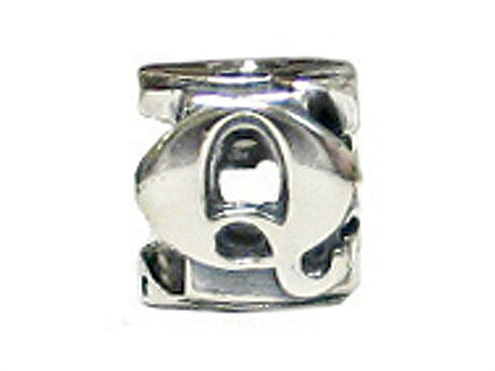 Zable Sterling Silver Open Initial Q Bead / Charm