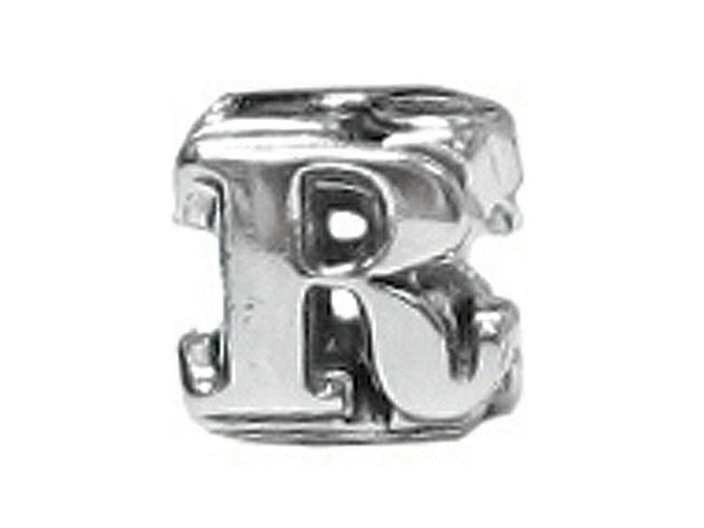 Zable Sterling Silver Open Initial R Compatible Bead / Charm