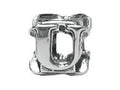 Zable Sterling Silver Open Initial U Bead / Charm