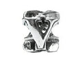 Zable Sterling Silver Open Initial V Bead / Charm