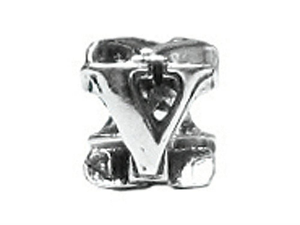 Zable Sterling Silver Open Initial V Bead / Charm