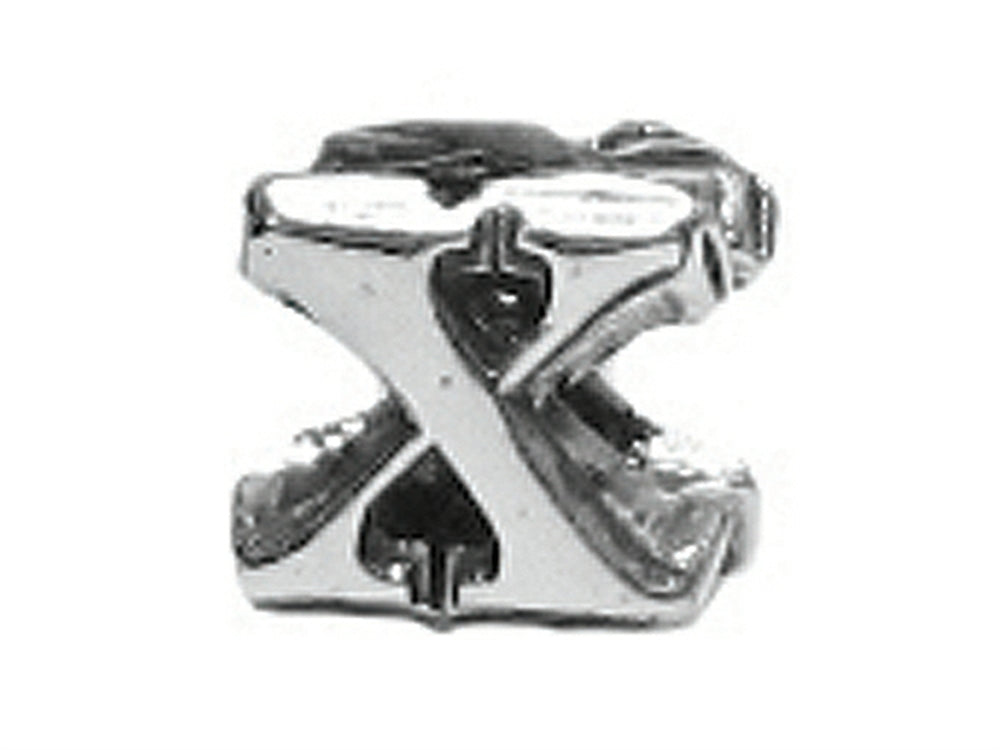 Zable Sterling Silver Open Initial X Bead / Charm