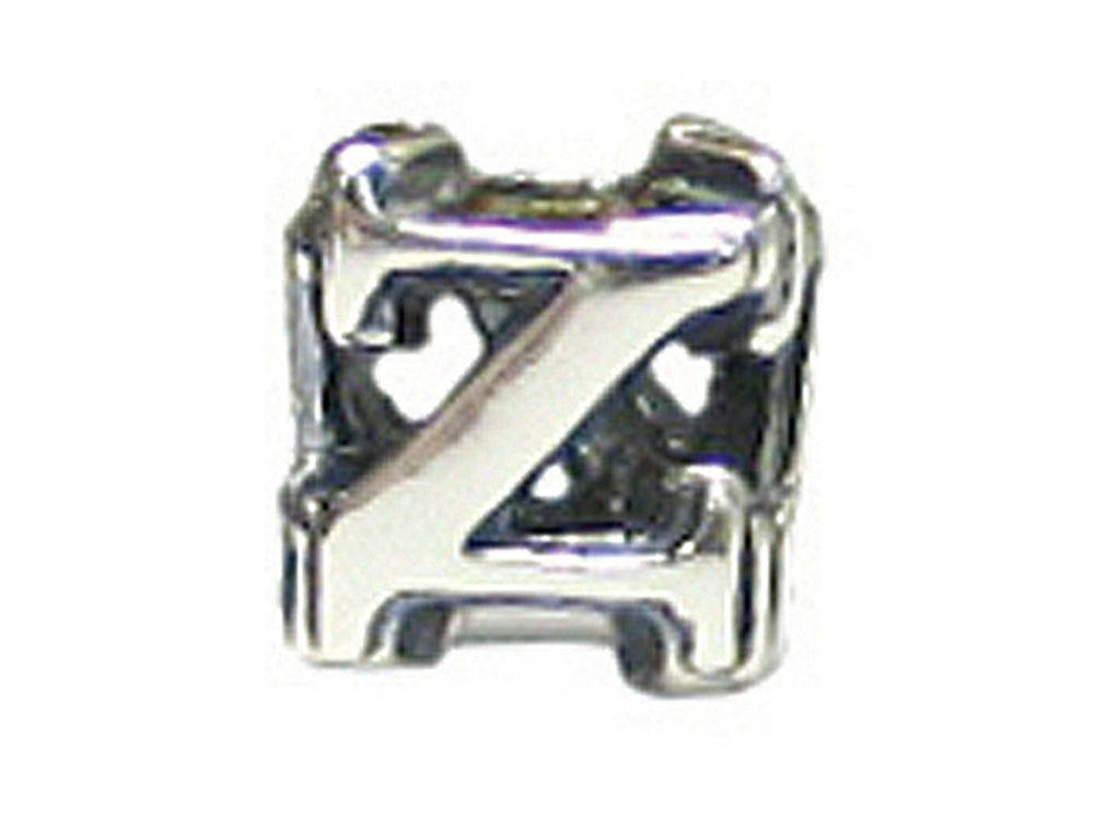 Zable Sterling Silver Open Initial Z Bead / Charm