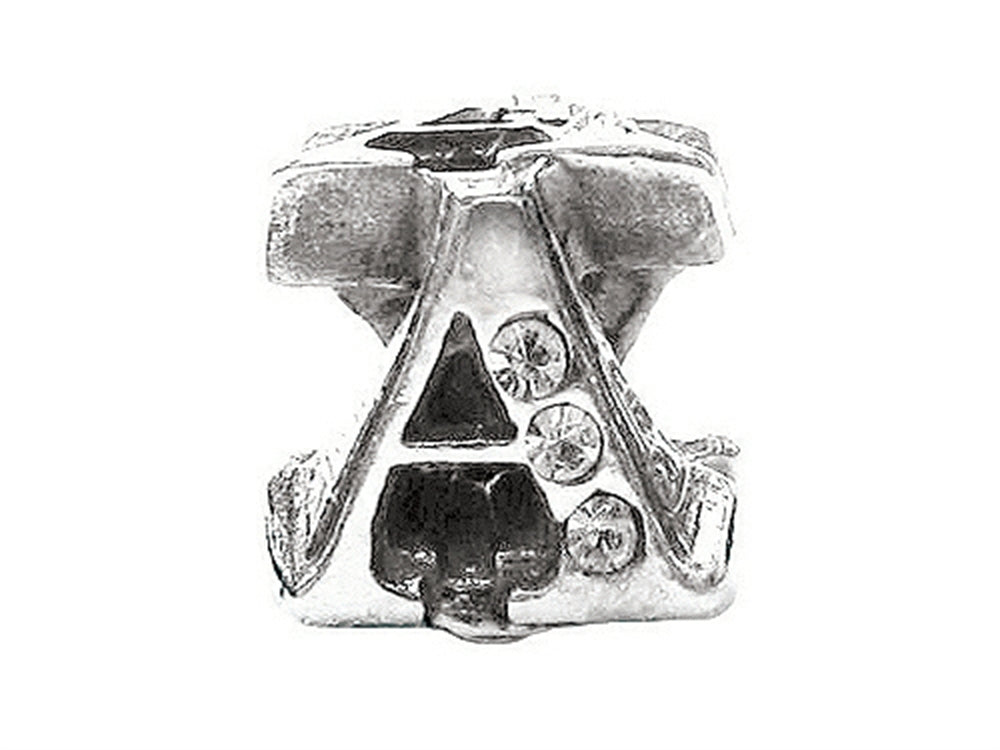 Zable Sterling Silver CZ Initial A Bead / Charm