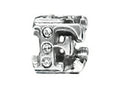Zable Sterling Silver CZ Initial F Bead / Charm