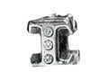 Zable Sterling Silver CZ Initial I Bead / Charm