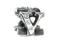 Zable Sterling Silver CZ Initial V Bead / Charm
