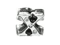 Zable Sterling Silver CZ Initial X Bead / Charm