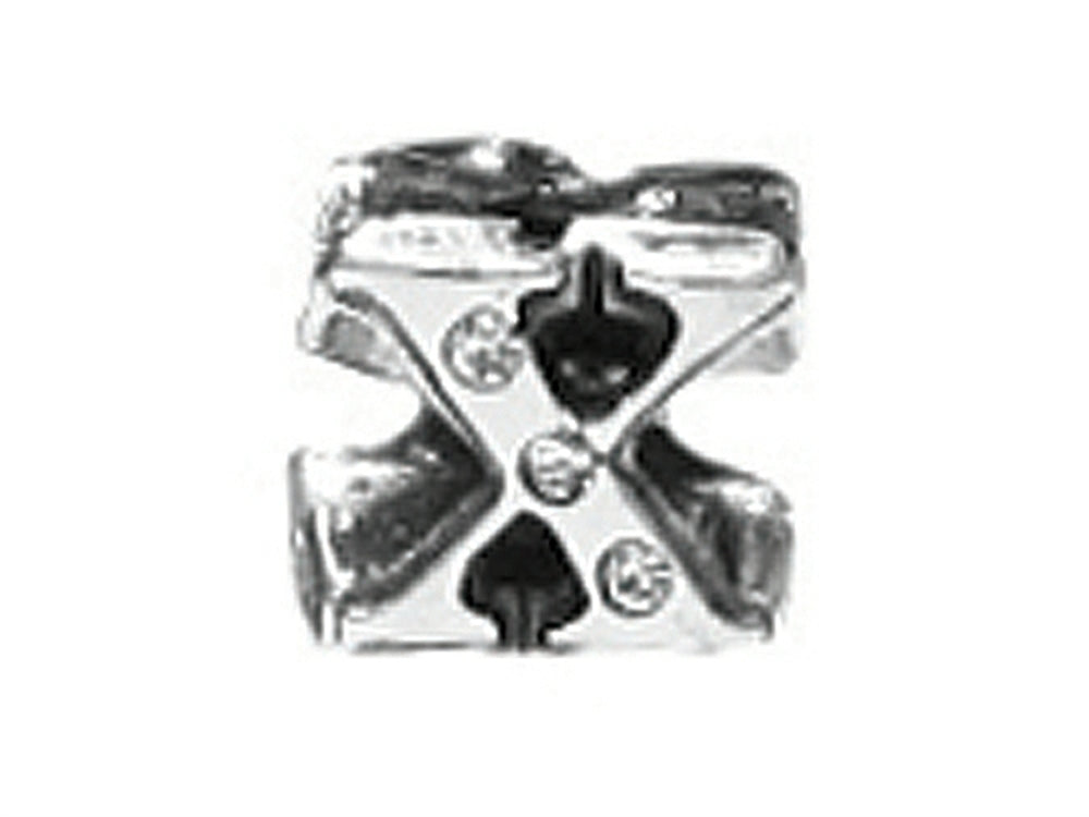 Zable Sterling Silver CZ Initial X Bead / Charm