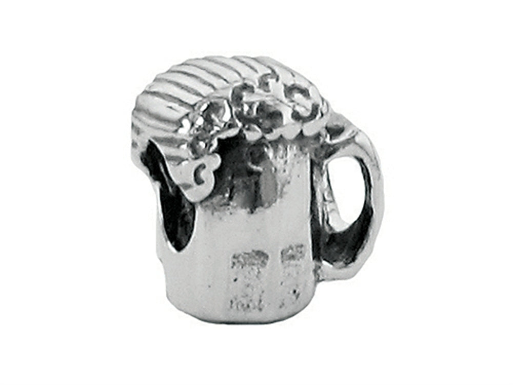 Zable Sterling Silver Beer Mug Compatible Bead / Charm