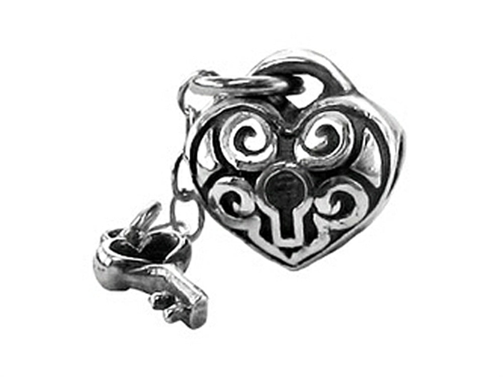 Zable Sterling Silver Key To My Heart Dangle Bead / Charm