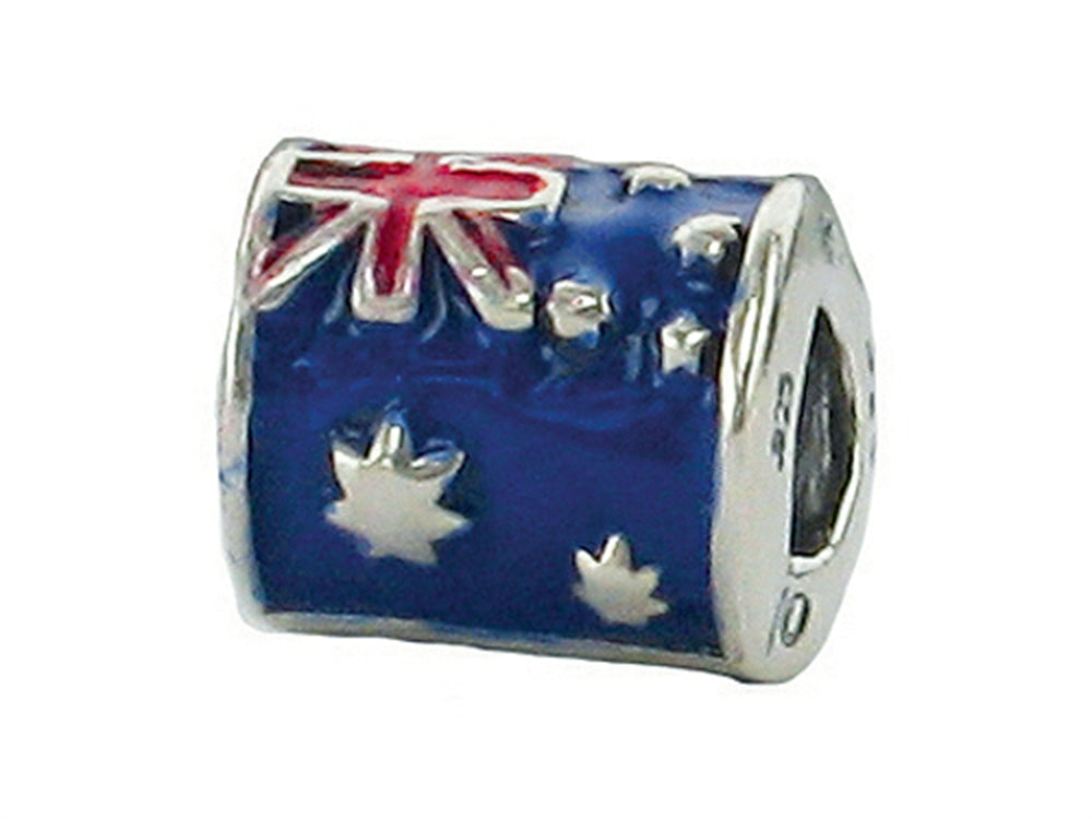 Zable Sterling Silver Australia Flag 1934 Compatible Bead / Charm