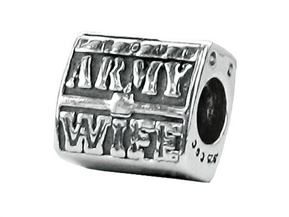 Zable Sterling Silver Army Wife Compatible Bead / Charm