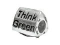 Zable Sterling Silver Think Green Bead / Charm