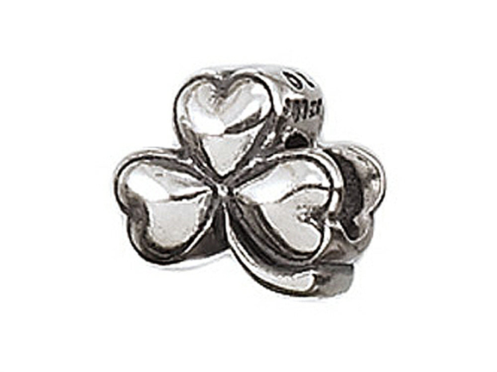 Zable Sterling Silver Shamrock Bead / Charm