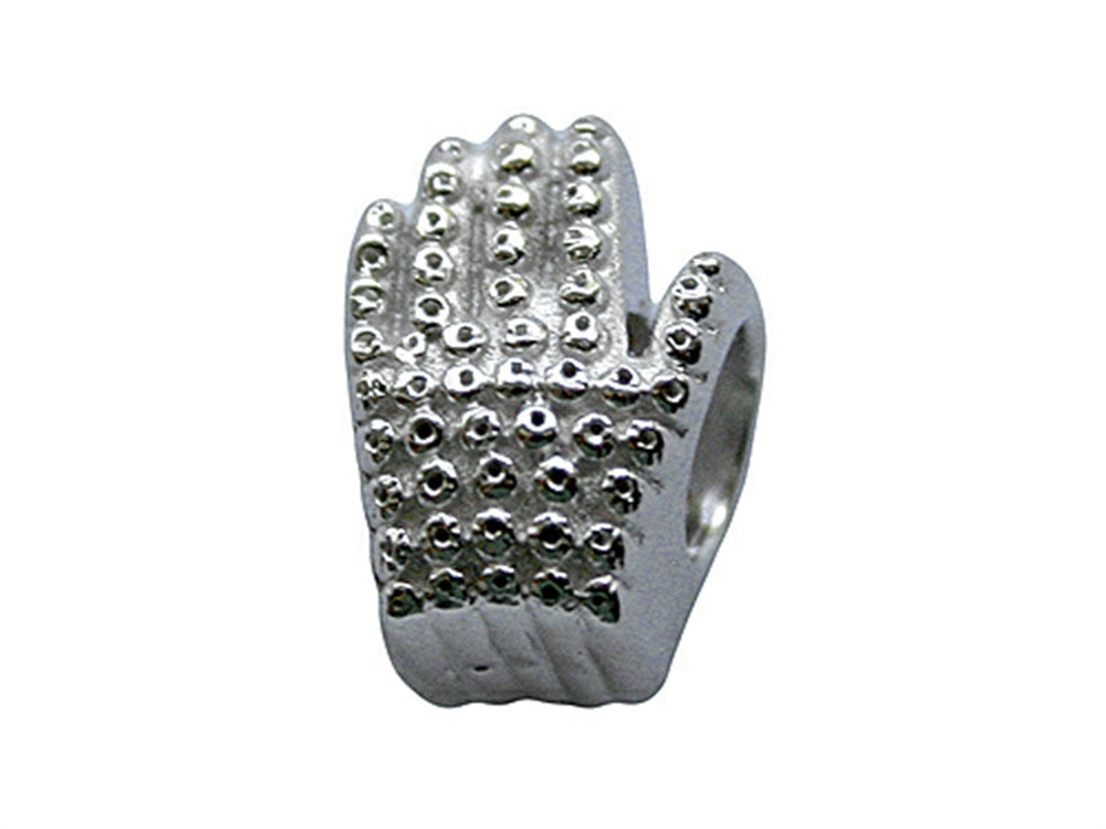 Zable Sterling Silver Glitter Glove Bead / Charm