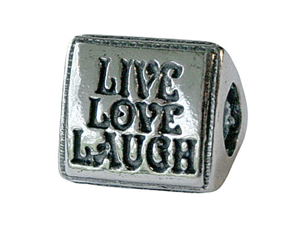Zable Sterling Silver Tri Live/love/laugh Bead / Charm