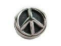 Zable Sterling Silver Large Peace Sign Bead / Charm