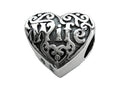 Zable Sterling Silver Wife Heart Bead / Charm
