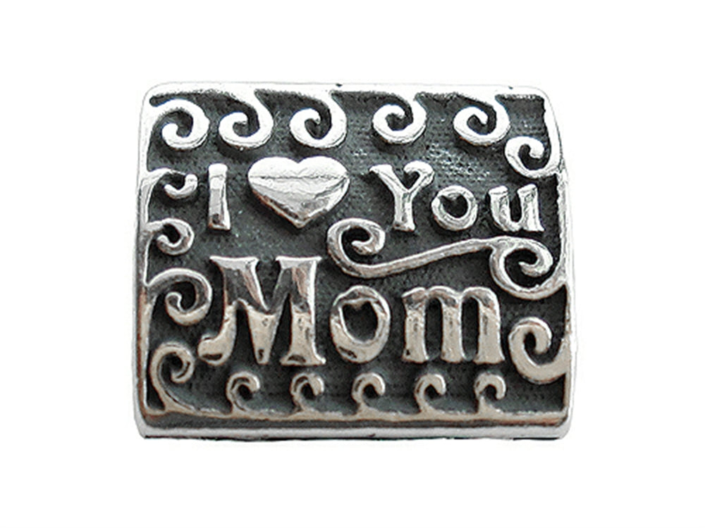 Zable Sterling Silver I Love You Mom Bead / Charm