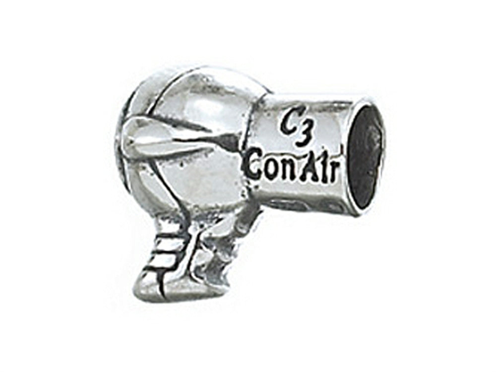 Zable Sterling Silver Blow Dryer Bead / Charm