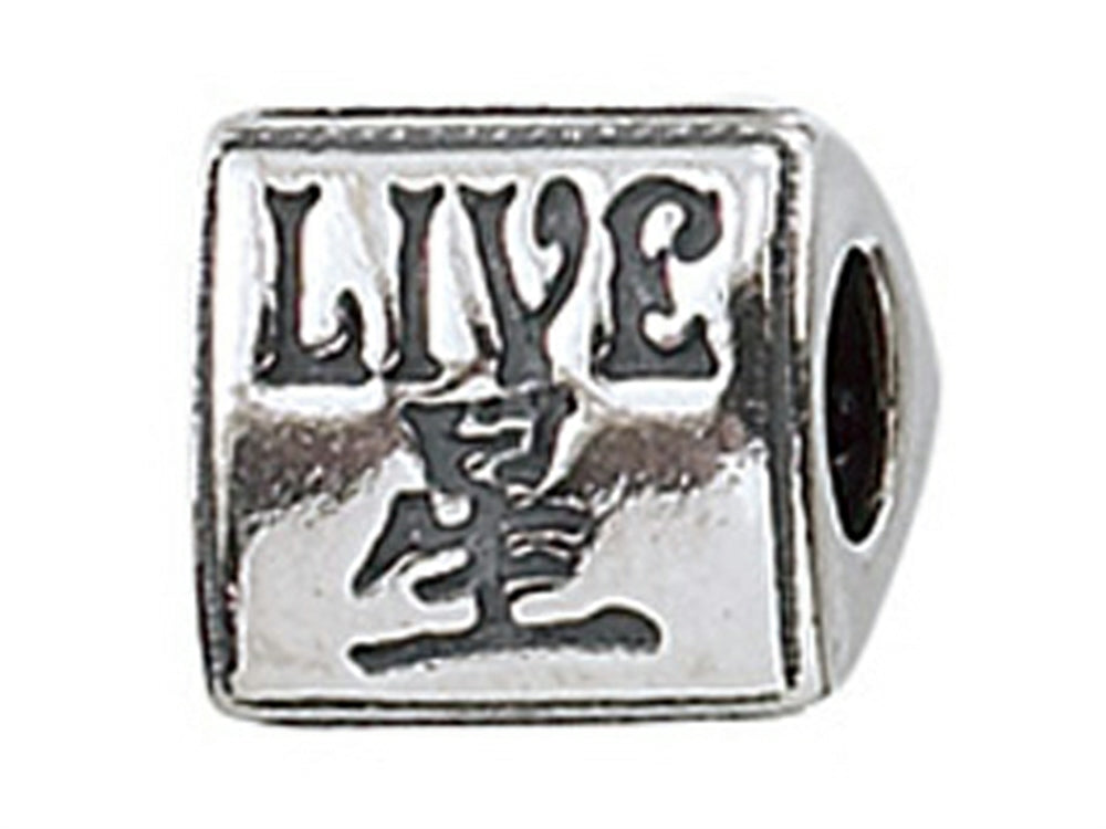 Zable Sterling Silver Live/Love/Laugh Bead / Charm