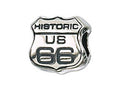 Zable Sterling Silver Route 66 Sign Bead / Charm