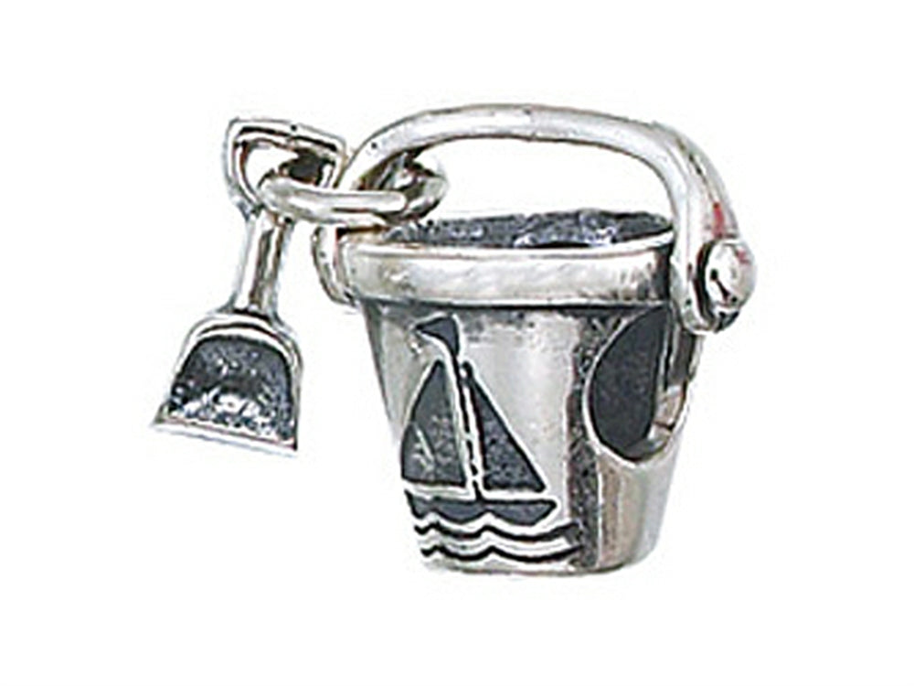 Zable Sterling Silver Pail and Shovel Bead / Charm