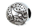 Zable Sterling Silver Wolf Howling At Moon Compatible Bead / Charm