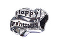 Zable Sterling Silver Happy Anniversary Compatible Bead / Charm