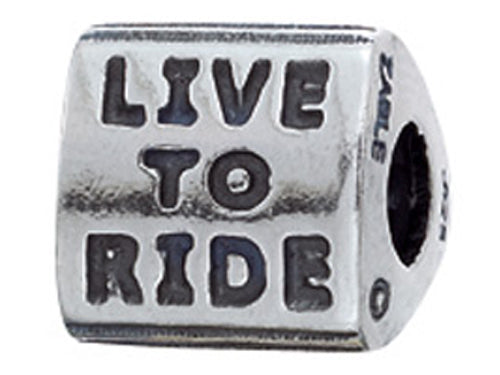 Zable Sterling Silver Biker Chick Bead / Charm