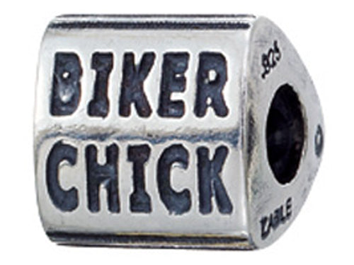Zable Sterling Silver Biker Chick Bead / Charm
