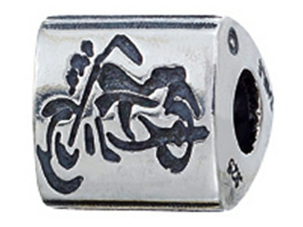 Zable Sterling Silver Biker Chick Bead / Charm