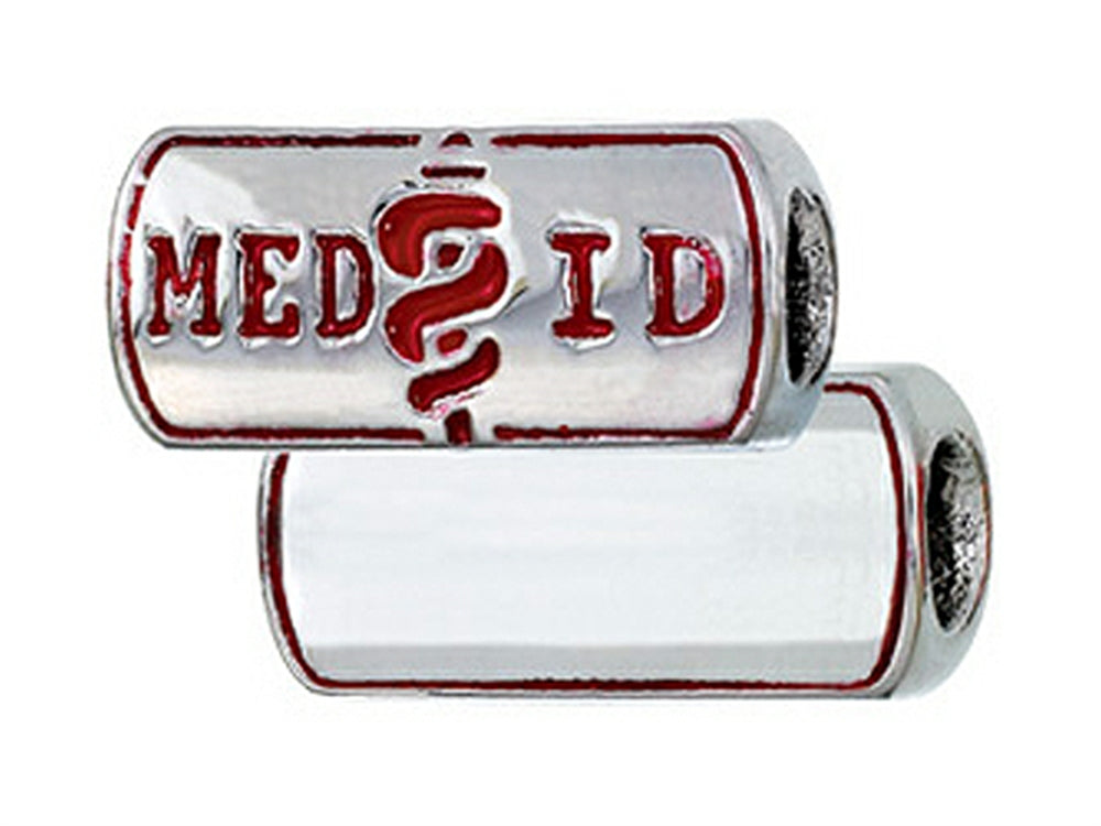 Zable Engravable Medical ID Bead / Charm