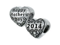Zable Sterling Silver Happy Mothers Day 2014 Bead / Charm
