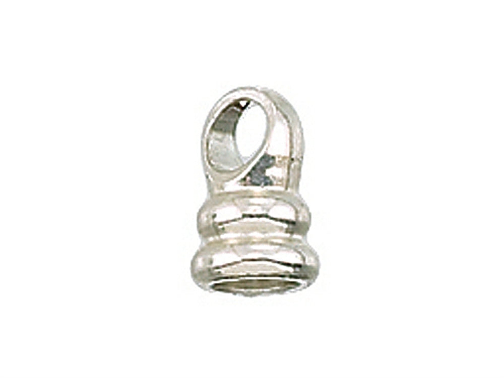 Zable Sterling Silver Threaded End Piece For Smart Bracelet Bead / Charm
