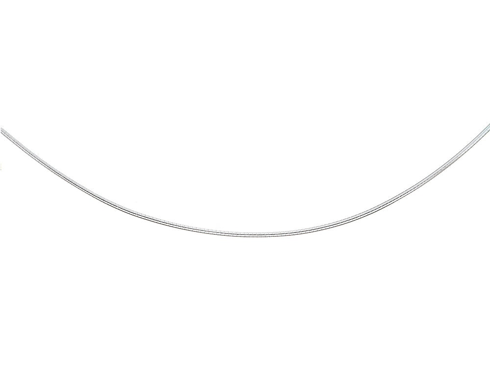 Zable Sterling Silver 2mm Round Omega Necklace 16 inches for use with Beads