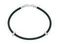 Zable Sterling Silver 7 inch by 3mm Rubber Bracelet for Bead / Charm
