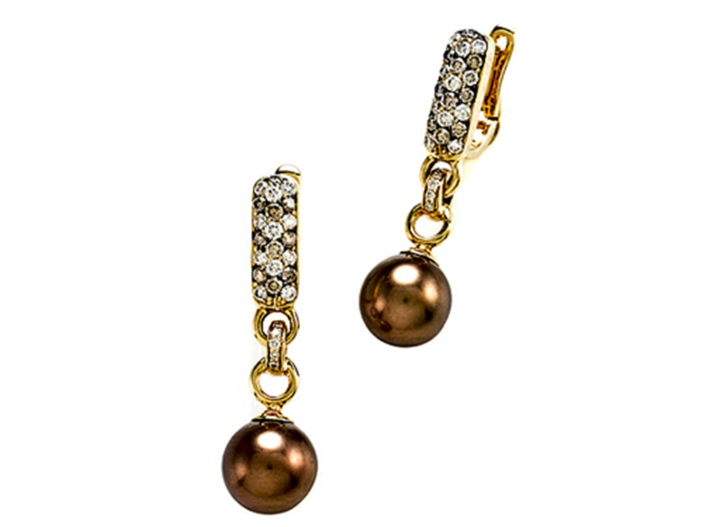 Carlo Viani South Sea Brown Cultured Pearl Earrings