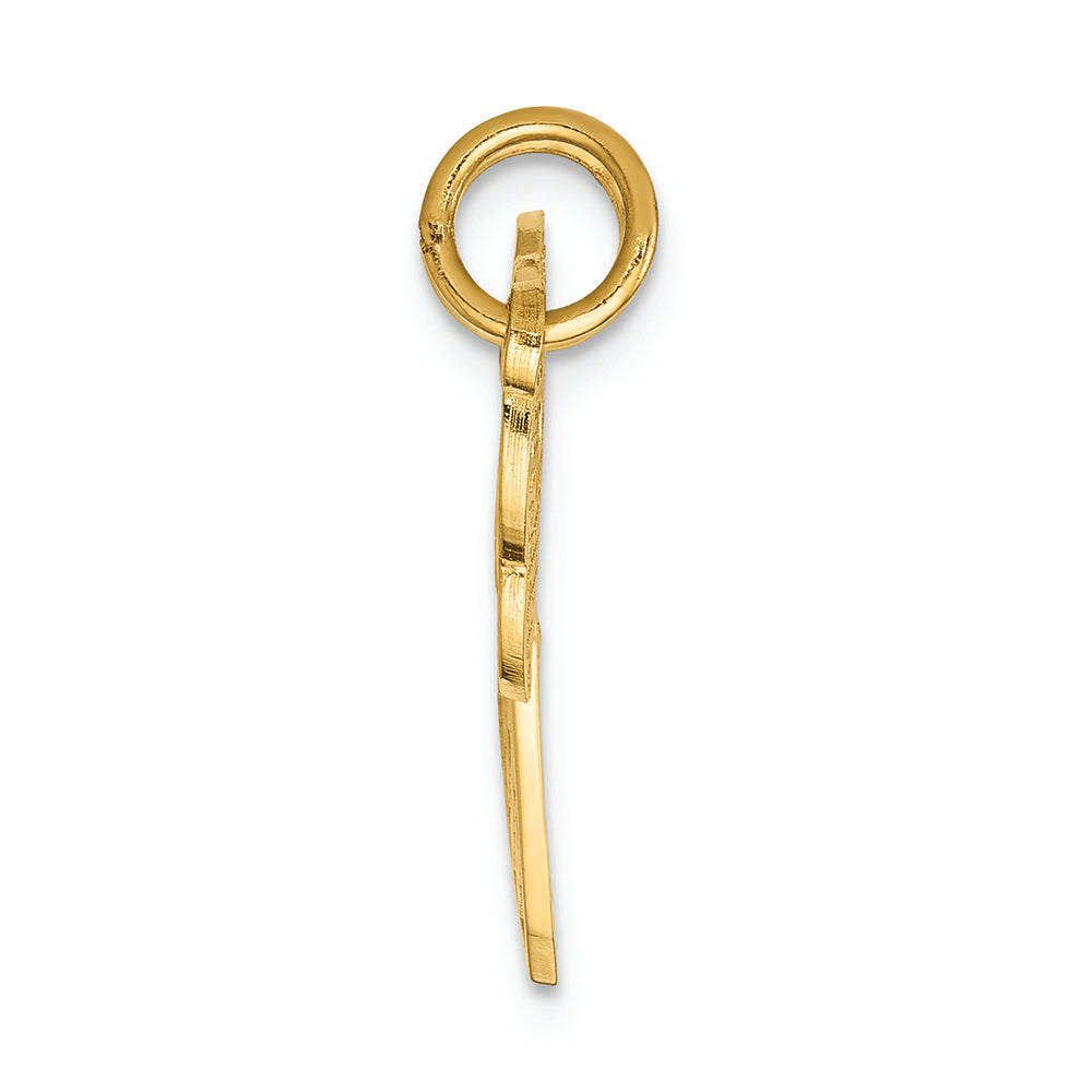 FJC Finejewelers 14k Yellow Gold Heart with A Key Charm
