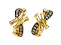 Carlo Viani Smokey Quartz Bamboo Earrings