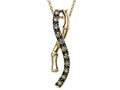 Carlo Viani Smokey Quartz Bamboo Pendant Necklace